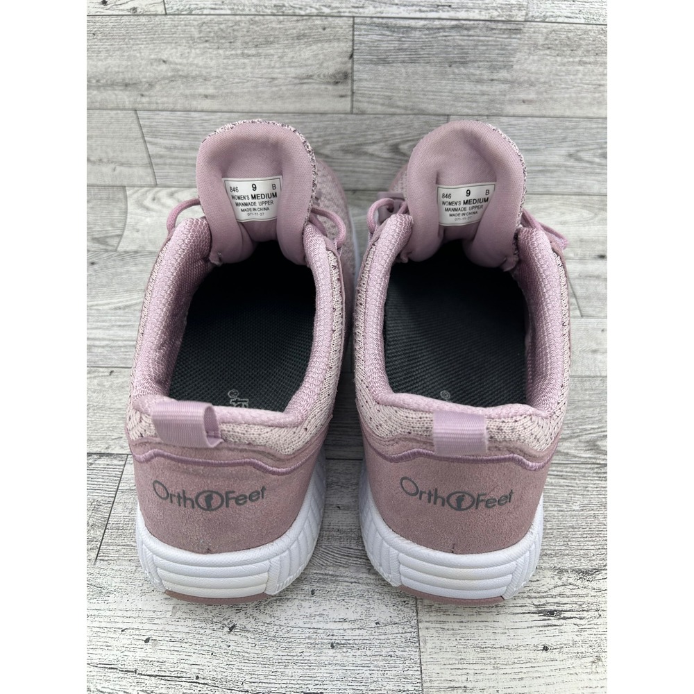 Orthofeet 846 Women 9 B Medium Mauve Pink Mesh Bungee Athletic Sneakers - Picture 13 of 16